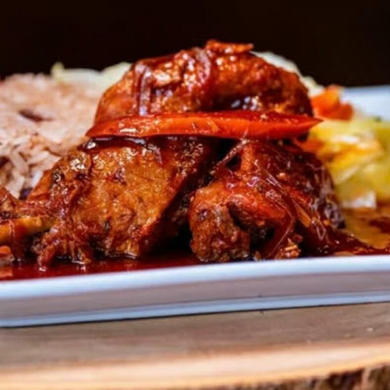 Stew Chicken Meal.