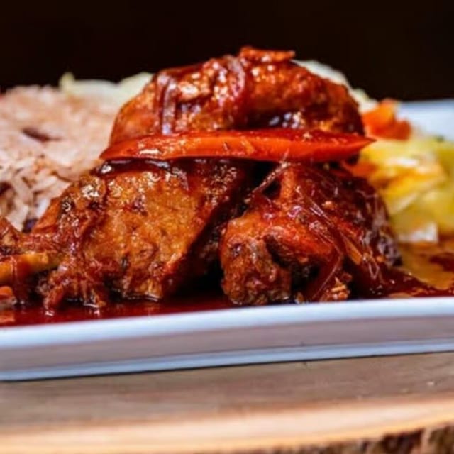 Stew Chicken Meal.