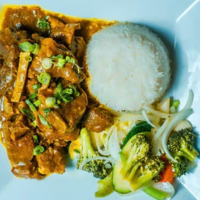 Curry Goat Meal.